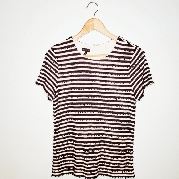 𝅺TALBOTS sequin of trim striped tee - Picture 3 of 6